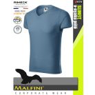 Malfini SLIMFIT DENIM 100% pamut prémium férfi v-nyakú póló 180 g/m2 - munkaruha