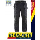 Blåkläder INDUSTRY BLACKDARKGREY technikai stretch ripstop oldalzsebes rugalmas deréknadrág - Blaklader munkaruha