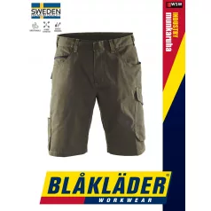   Blåkläder INDUSTRY DARKOLIVE technikai stretch ripstop oldalzsebes rugalmas rövidnadrág - Blaklader munkaruha