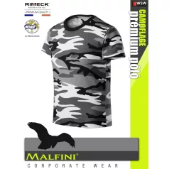   Malfini CAMOFLAGE GREY gyerek prémium pamut póló - munkaruha