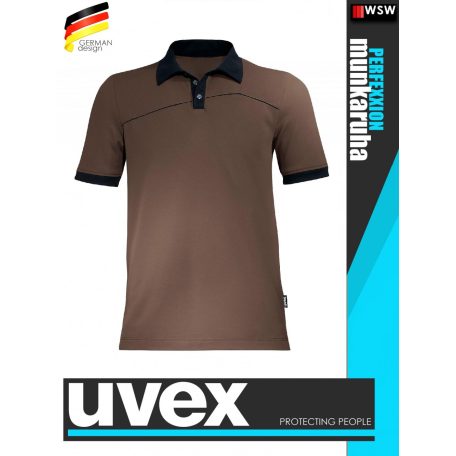 Uvex PERFEXXION BROWN prémium technikai galléros póló - munkaruha