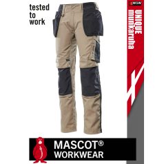   Mascot UNIQUE BEIGE technikai lengőzsebes kopásálló deréknadrág - munkaruha