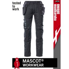   Mascot UNIQUE BLACK technikai lengőzsebes kopásálló deréknadrág - munkaruha