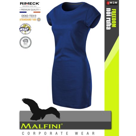 Malfini FREEDOM ROYAL 100% pamut prémium női ruha 180 g/m2