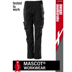  Mascot UNIQUE BLACK technikai női kopásálló széles szabású deréknadrág - munkaruha