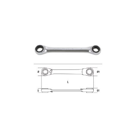 5 részes egyenes racsnis csillagkulcs készlet műanyag tasakban_195_B5