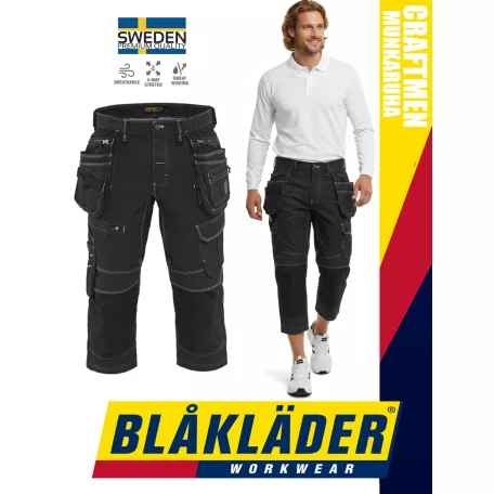 Blåkläder CRAFTSMAN BLACK technikai stretch farmer rövidnadrág - munkaruha