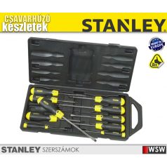   Stanley CUSHIONGRIP 10 részes csavarhúzó készlet pz+lapos - szerszám