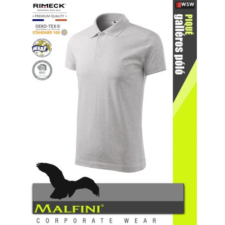 Malfini SINGLE JERSEY ASH 100% pamut prémium póló 180 g/m2 - munkaruha