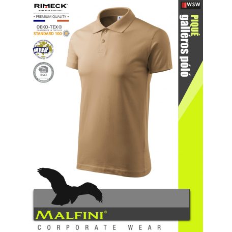 Malfini SINGLE JERSEY SAND 100% pamut prémium póló 180 g/m2 - munkaruha