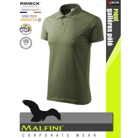 Malfini SINGLE JERSEY KHAKI 100% pamut prémium póló 180 g/m2 - munkaruha