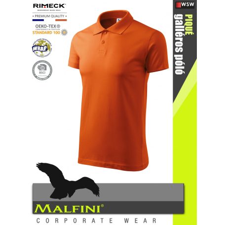 Malfini SINGLE JERSEY ORANGE 100% pamut prémium póló 180 g/m2 - munkaruha