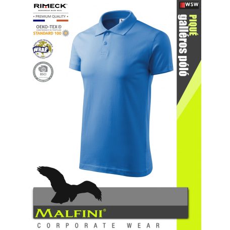 Malfini SINGLE JERSEY AZURE 100% pamut prémium póló 180 g/m2 - munkaruha