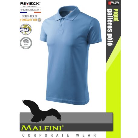 Malfini SINGLE JERSEY SKYBLUE 100% pamut prémium póló 180 g/m2 - munkaruha