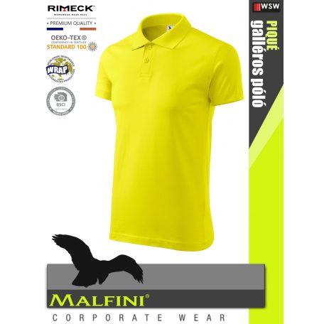 Malfini SINGLE JERSEY LEMON 100% pamut prémium póló 180 g/m2 - munkaruha