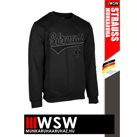 .Engelbert Strauss E:PIC BLACK technikai kevertszálas körnayakas pulóver - munkaruha