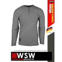   .Engelbert Strauss VINTAGE technikai hosszúujjú gombos póló - BLACKMELANGE 