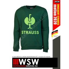   .Engelbert Strauss MOTION 2020 GREEN technikai környakas pamutgazdag pulóver - munkaruha
