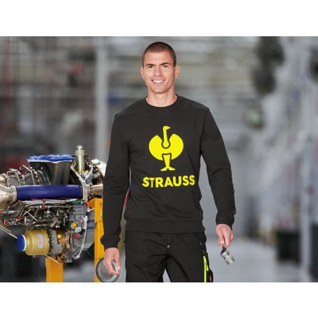 .Engelbert Strauss MOTION 2020 GREEN technikai környakas pamutgazdag pulóver - munkaruha