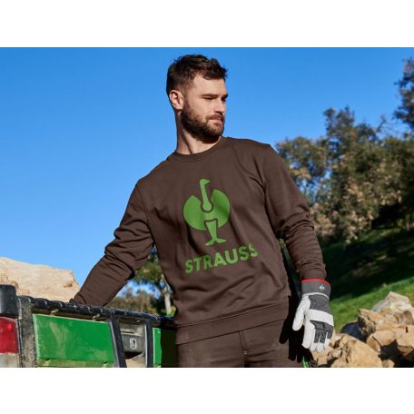 .Engelbert Strauss MOTION 2020 GREEN technikai környakas pamutgazdag pulóver - munkaruha
