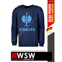   .Engelbert Strauss MOTION 2020 NAVY technikai környakas pamutgazdag pulóver - munkaruha