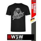 .Engelbert Strauss ICONIC BLACK STRAUSS WORKS pamut stretch környkas póló - munkaruha