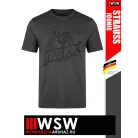 .Engelbert Strauss ICONIC CARBON STRAUSS WORKS pamut stretch környkas póló - munkaruha