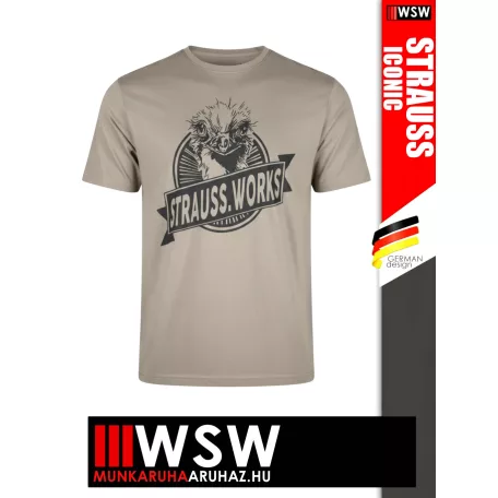 .Engelbert Strauss ICONIC DOLPHIN STRAUSS WORKS pamut stretch környkas póló - munkaruha