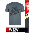 .Engelbert Strauss ICONIC OXIDBLUE STRAUSS WORKS pamut stretch környkas póló - munkaruha