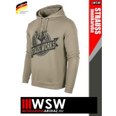   .Engelbert Strauss ICONIC DOLPHIN STRAUSS WORKS pamut stretch kapucnis pulóver - munkaruha