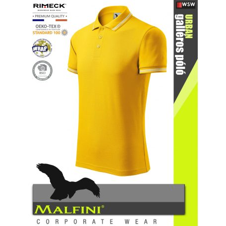 Malfini URBAN YELLOW pamutgazdag prémium póló 200 g/m2 - munkaruha