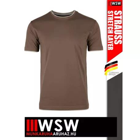 .Engelbert Strauss STRECH LAYER CHESTNUT technikai póló - munkaruha