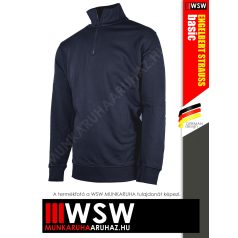   .Engelbert Strauss CLASSIC NAVY pamutgazdag 300 g/m² technikai pulóver - munkaruha