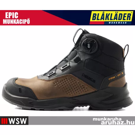 Blåkläder EPIC BROWN S3S technikai önbefűzős vízálló munkavédelmi munkacipő - munkabakancs