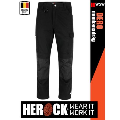 Herock DERO BLACK technikai prémium stretch férfi munkanadrág - munkaruha