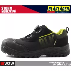   Blåkläder STORM BLACK S7S technikai önbefűzős vízálló munkavédelmi munkacipő - munkabakancs