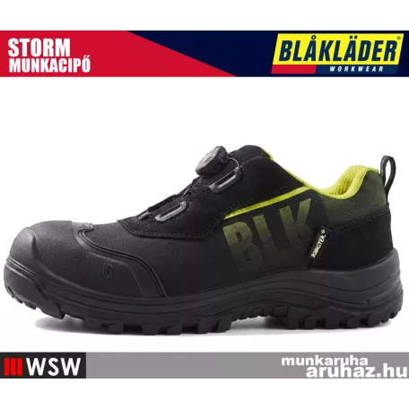 Blåkläder STORM BLACK S7S technikai önbefűzős vízálló munkavédelmi munkacipő - munkabakancs