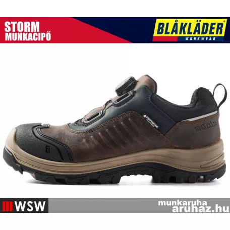 Blåkläder STORM BROWN S7S technikai önbefűzős vízálló munkavédelmi munkacipő - munkabakancs