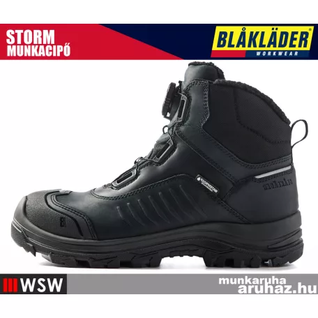Blåkläder STORM BLACK S7S technikai önbefűzős vízálló munkavédelmi munkacipő - munkabakancs