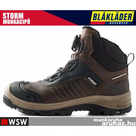Blåkläder STORM BROWN S7S technikai önbefűzős vízálló munkavédelmi munkacipő - munkabakancs