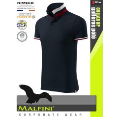   Malfini COLLAR UP NAVY 100% pamut prémium póló 215 g/m2 - munkaruha