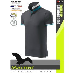   Malfini COLLAR UP LIGHTANTRACITE 100% pamut prémium póló 215 g/m2 - munkaruha