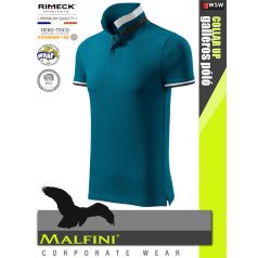   Malfini COLLAR UP PETROL 100% pamut prémium póló 215 g/m2 - munkaruha