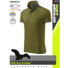   Malfini COLLAR UP AVOCADO 100% pamut prémium póló 215 g/m2 - munkaruha