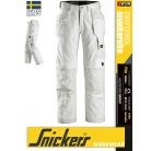 Snickers CRAFTSMEN WHITE canvas+ technikai pamutgazdag deréknadrág - munkaruha