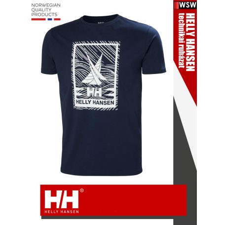 Helly Hansen NAVY SHORELINE technikai póló - ruházat