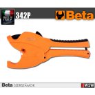 Racsnis csővágó olló műanyag csövekhez, magnézium ötvözet test_342P