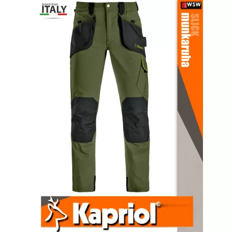 Kapriol SLICK GREEN technikai erősített munkanadrág - munkaruha