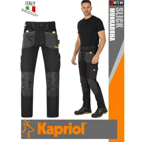 Kapriol SLICK BLACK technikai erősített munkafarmer - munkaruha