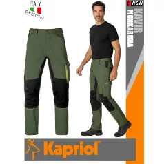   Kapriol KAVIR OLIVE technikai erősített slimfitt munkanadrág - munkaruha